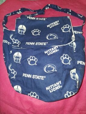 Penn State Nittany Lions Football Navy/wht Cotton Shoulder Bag